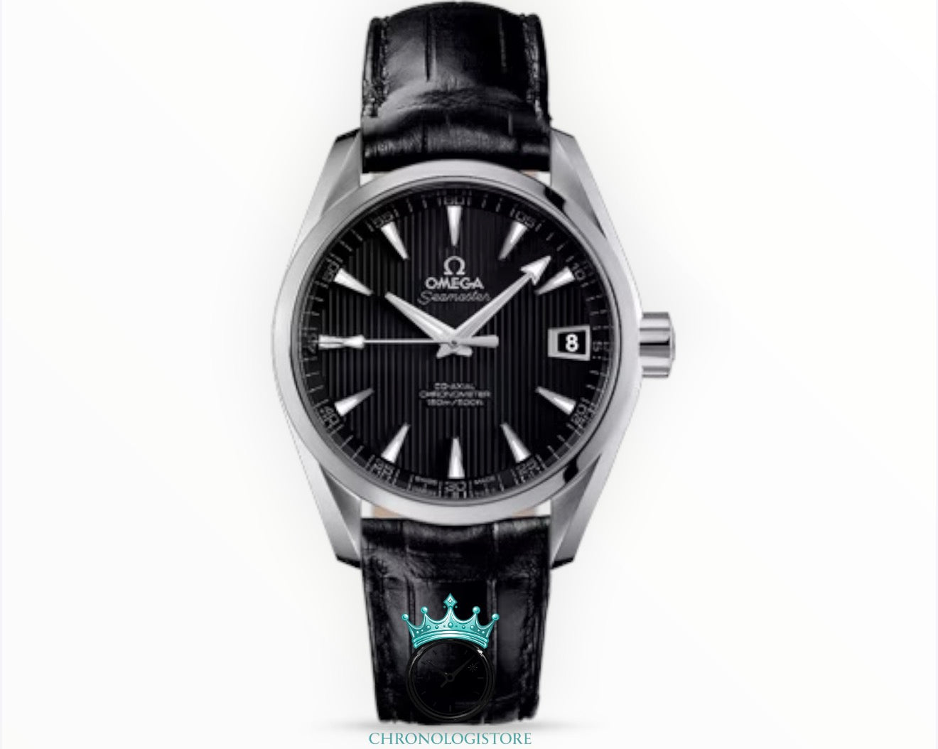 Sea Master Black Dial Leather