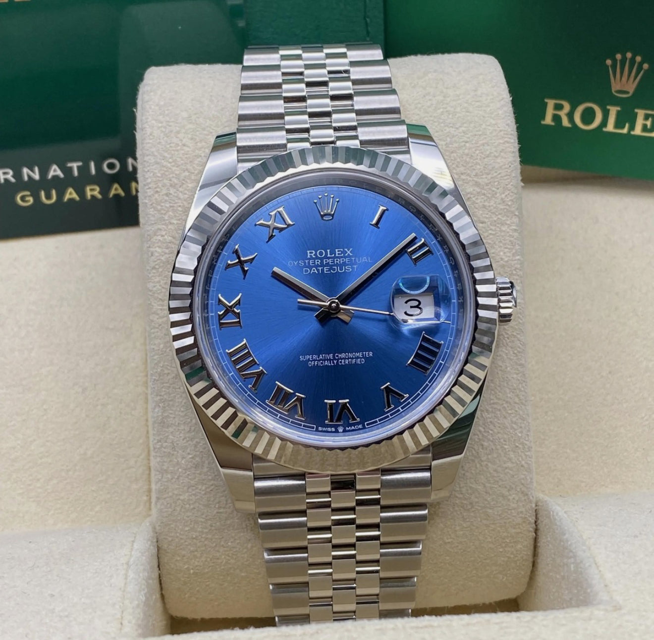 Date Just Azzuro Blue Dial