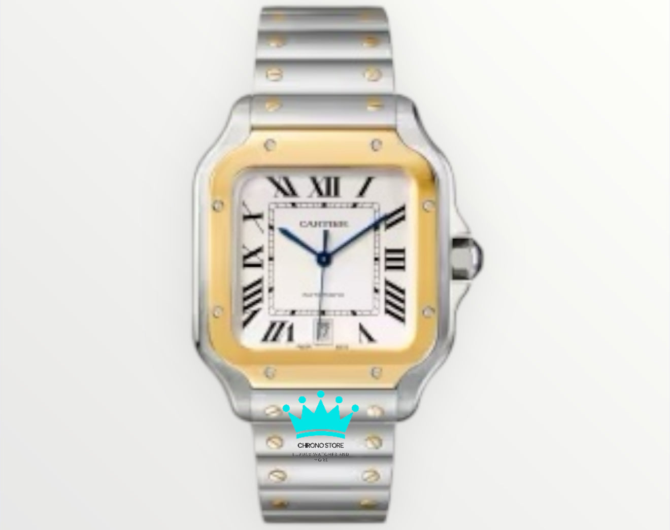 Santos De Cartier Two Tone White Dial