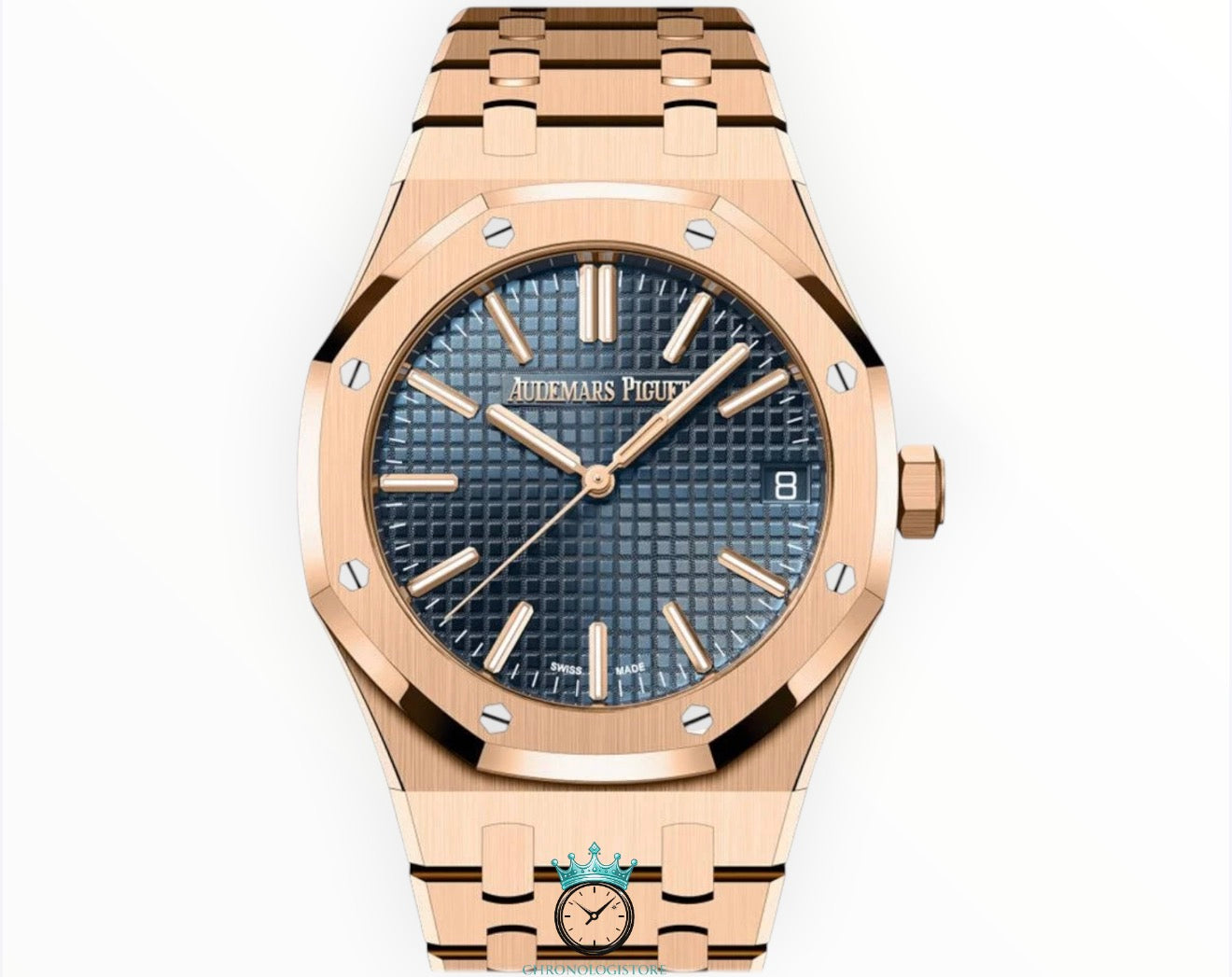 Royal Oak Rose Gold Blue Dial