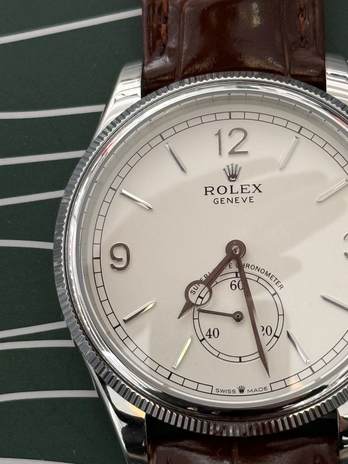 Perpetual 1908 White Dial Silver Bezel
