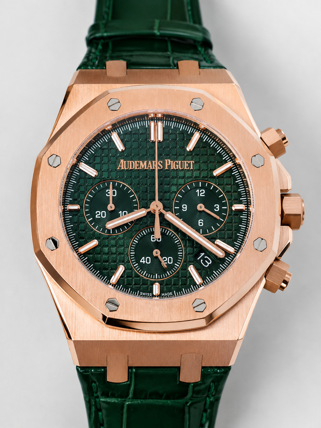 Royal Oak Chronograph Green Leather Green Dial