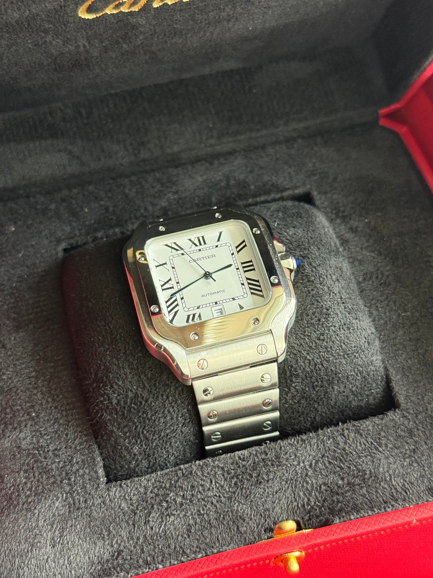 Santos De Cartier White Dial