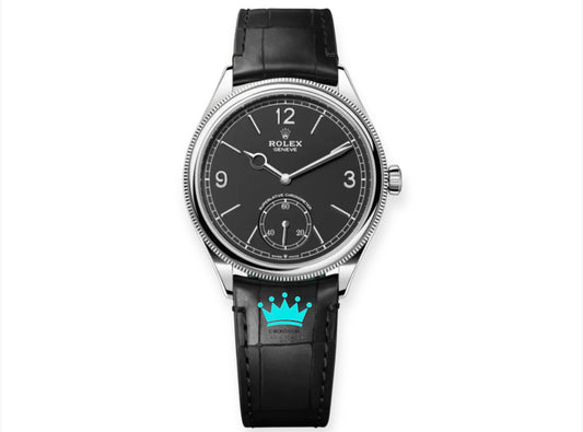 Perpetual 1908 Black Dial Silver Bezel