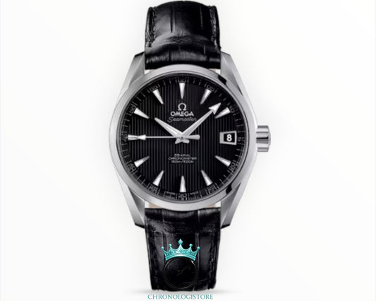 Sea Master Black Dial Leather