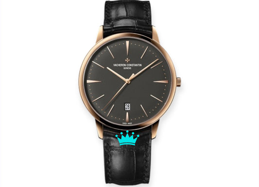 Patrimony Gold Bezel Black Dial