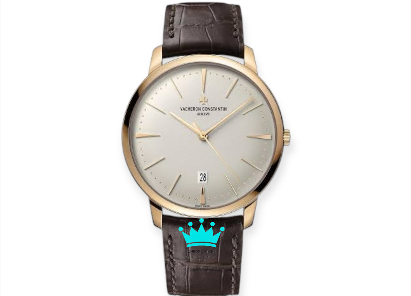 Patrimony Gold Bezel White Dial