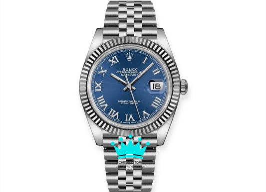 Date Just Azzuro Blue Dial