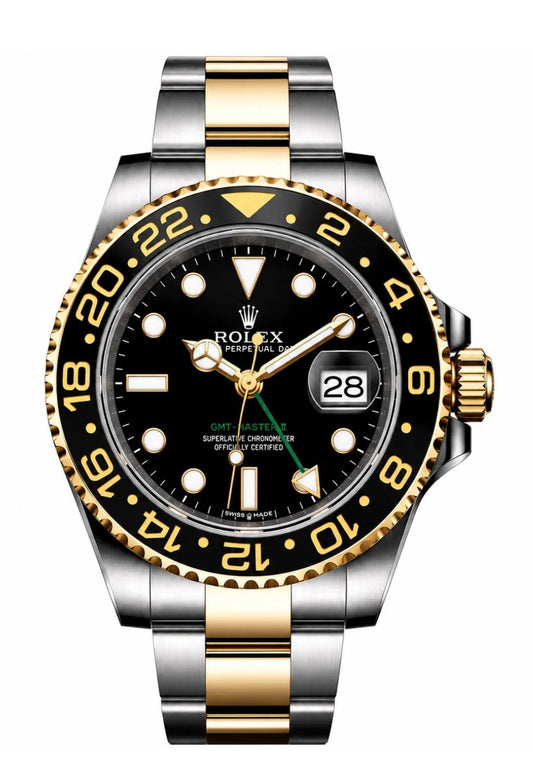 GMT Master 2 Two Tone Black Dial