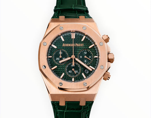 Royal Oak Chronograph Green Leather Green Dial
