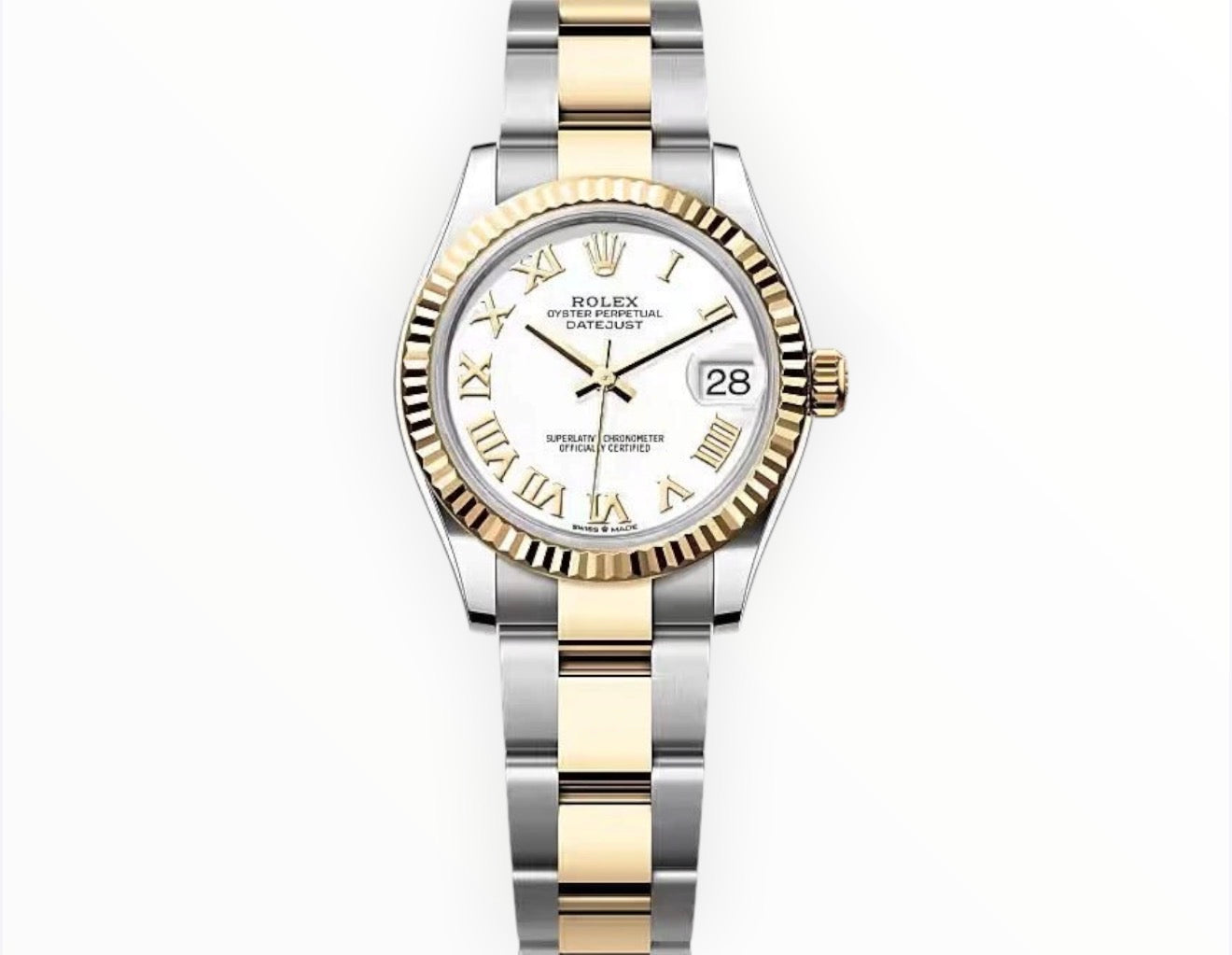 Datejust Lady Two Tone White Dial Oyster