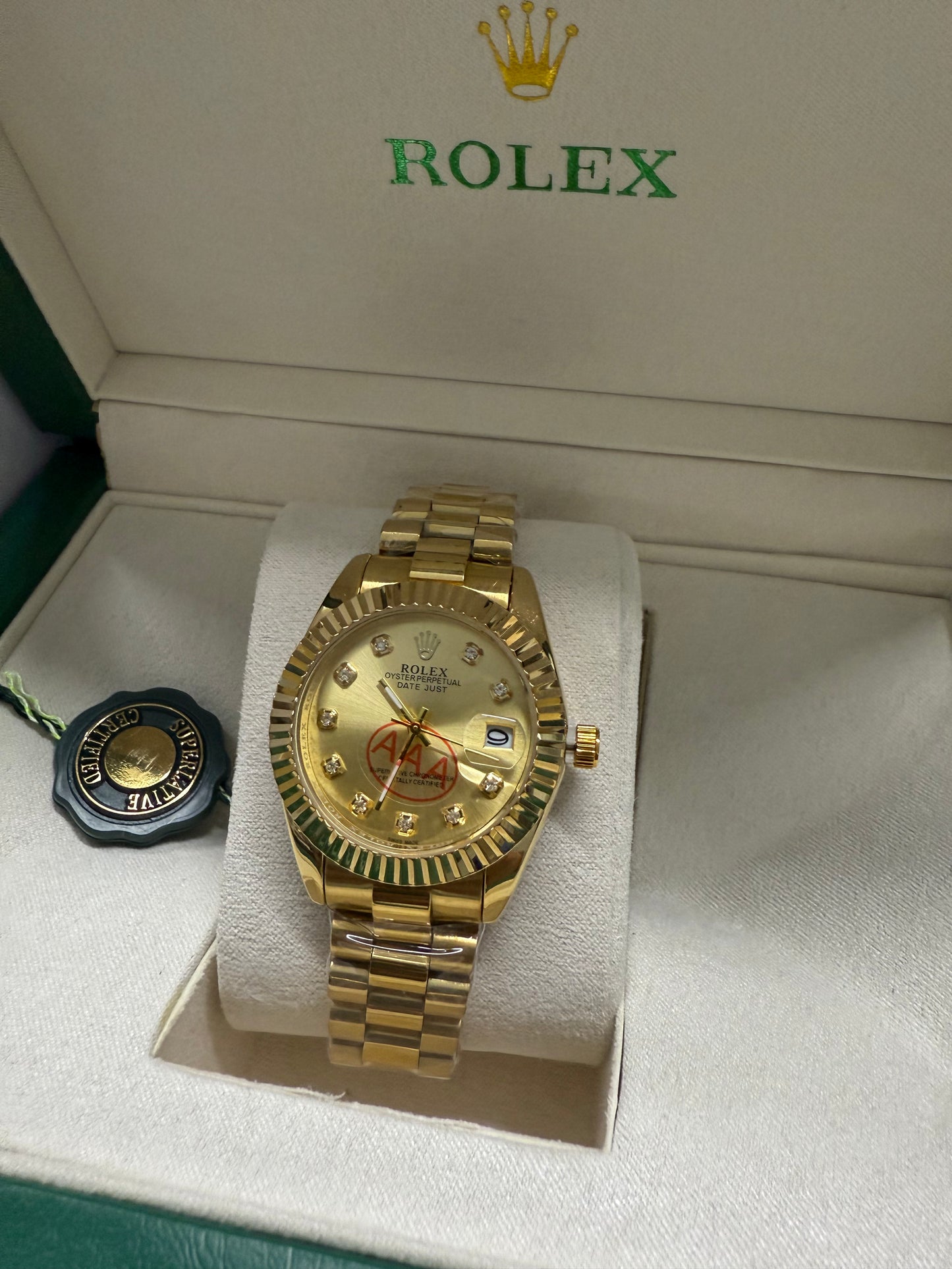 Date-Just Full Gold Dial
