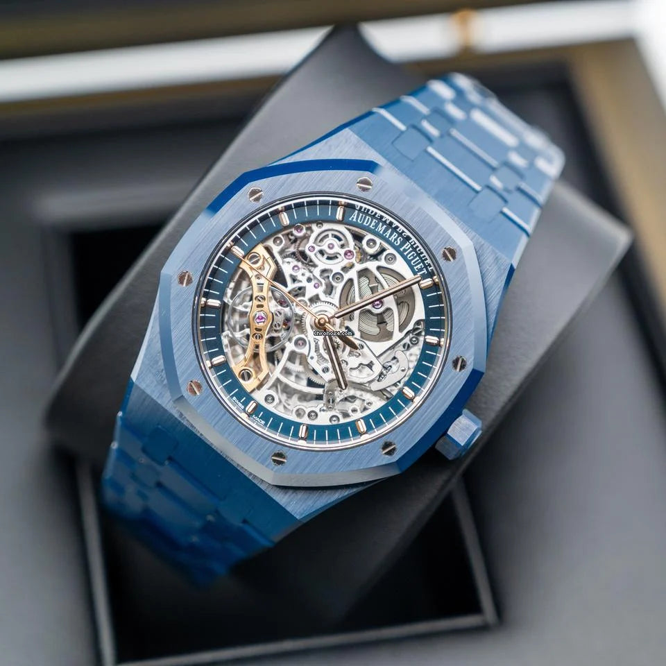 Audemars Piguet
Double Balance Wheel Openworked Midnight Ceramic Blue