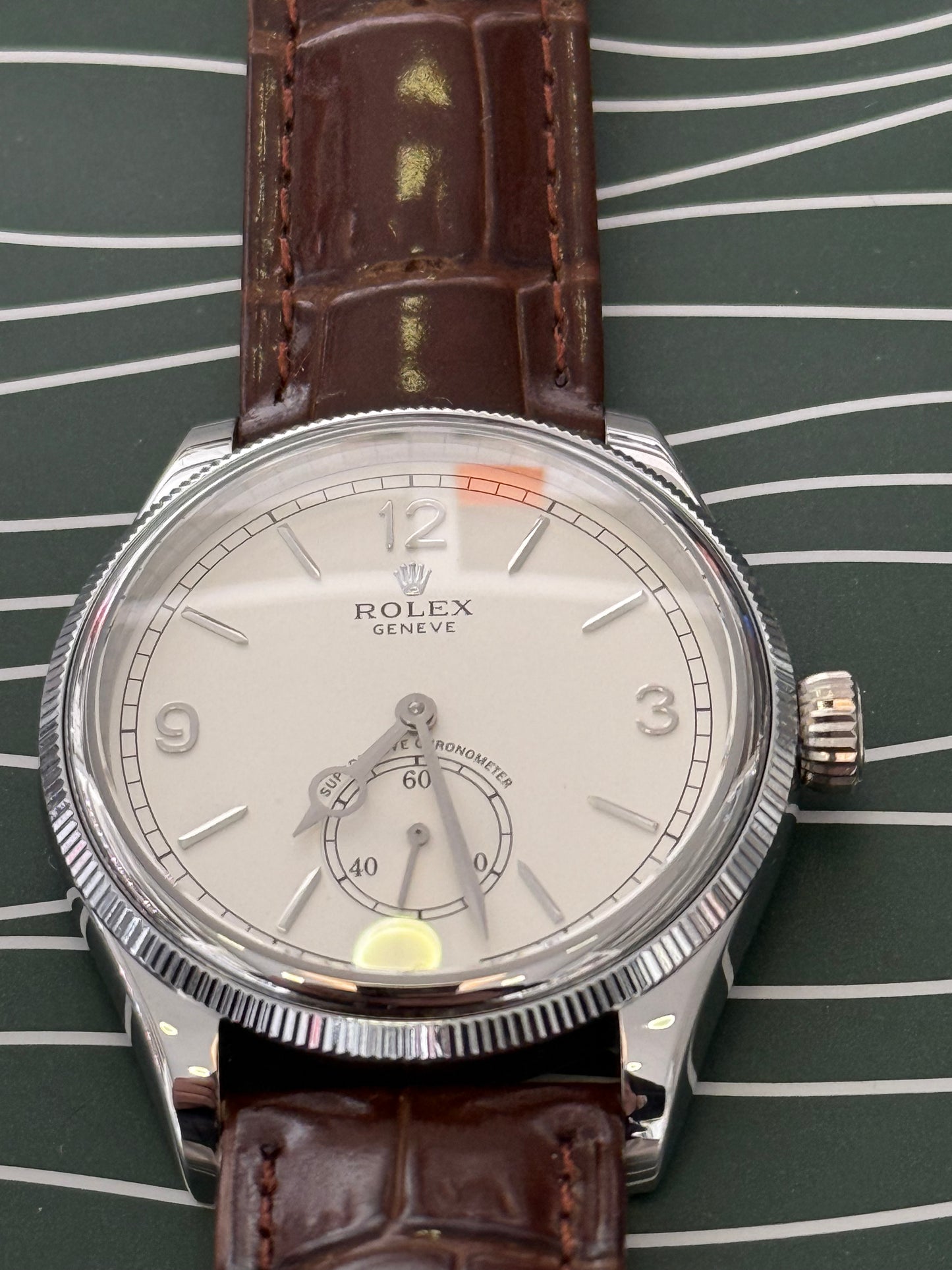 Perpetual 1908 White Dial Silver Bezel