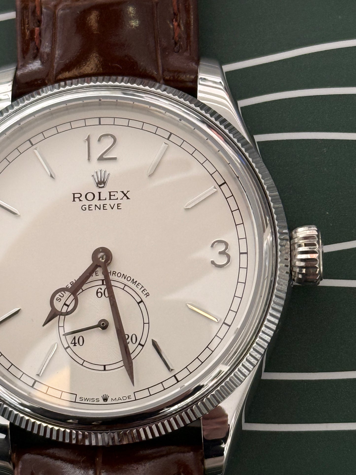 Perpetual 1908 White Dial Silver Bezel