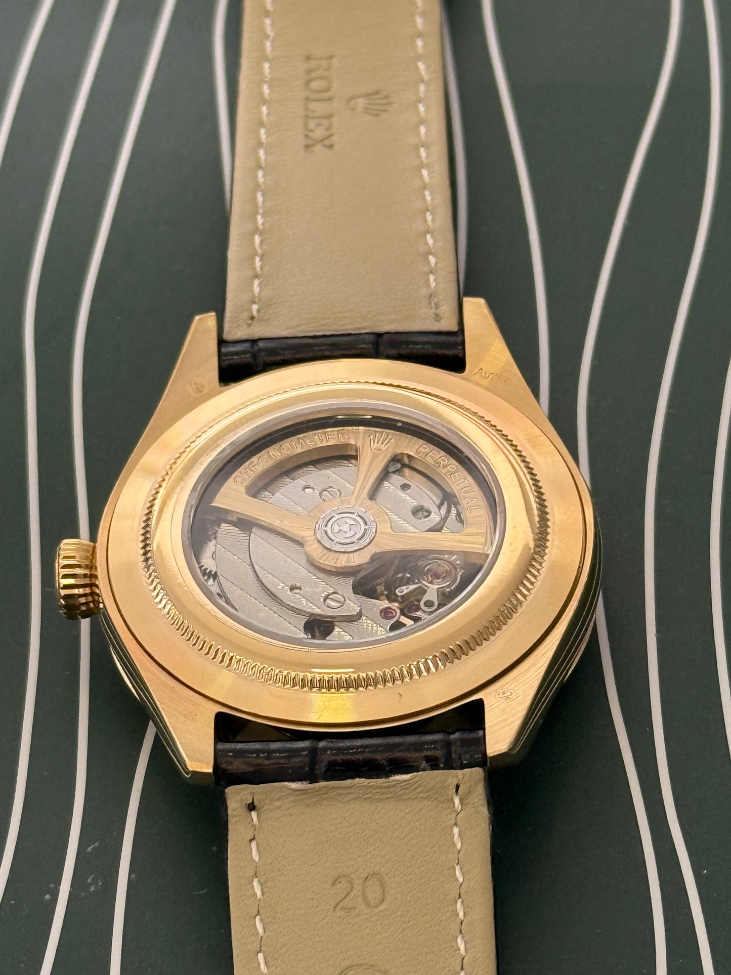 Perpetual 1908 Black Dial Gold Bezel