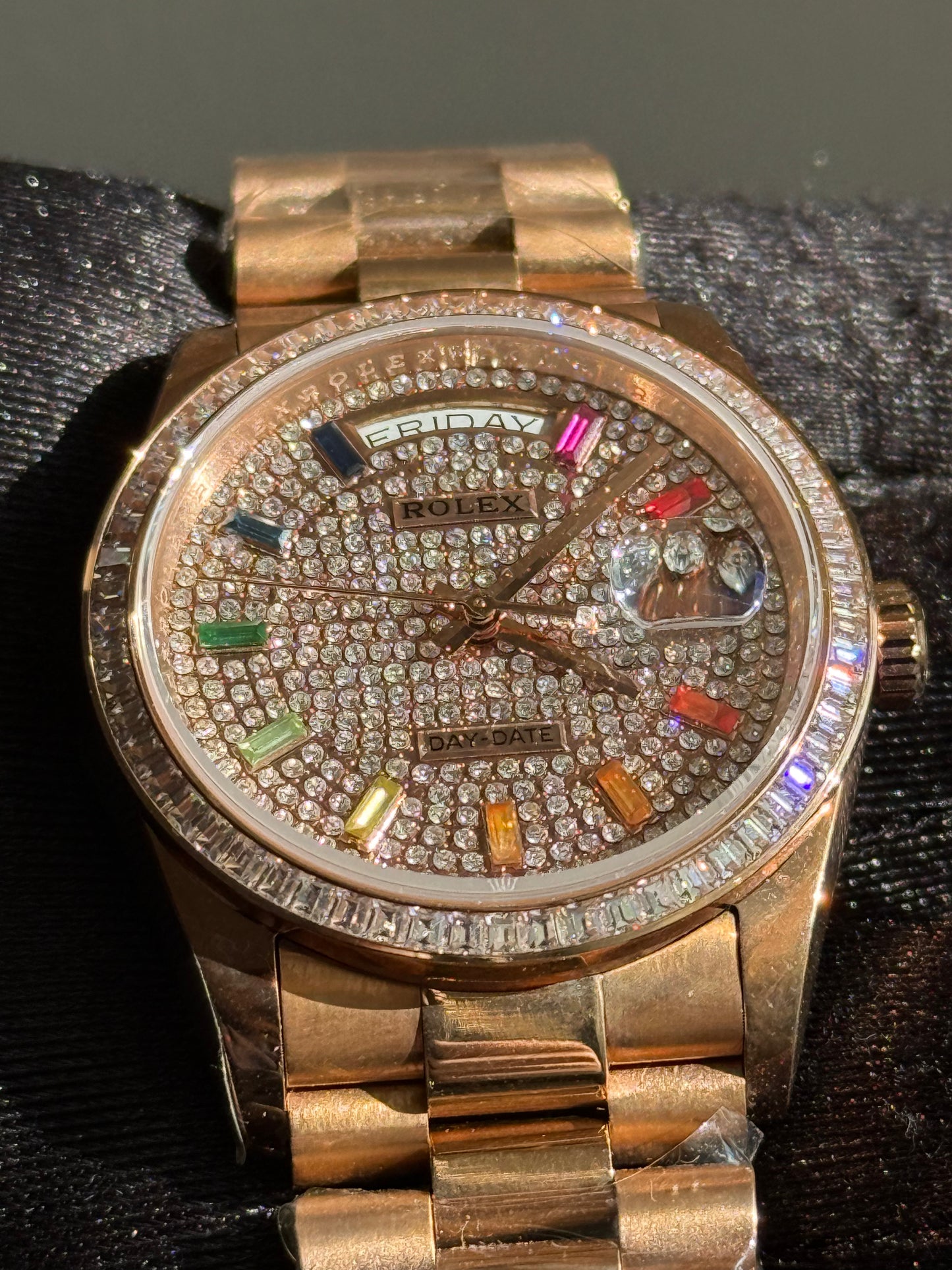 Day Date Rainbow Rose Gold