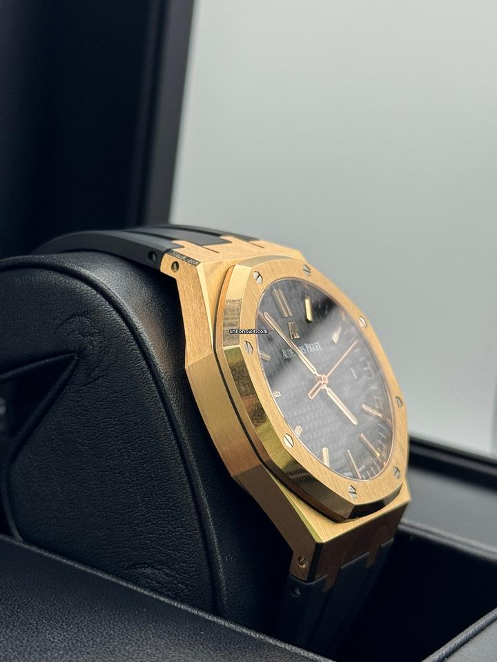 Royal Oak Black Dial Black Strap