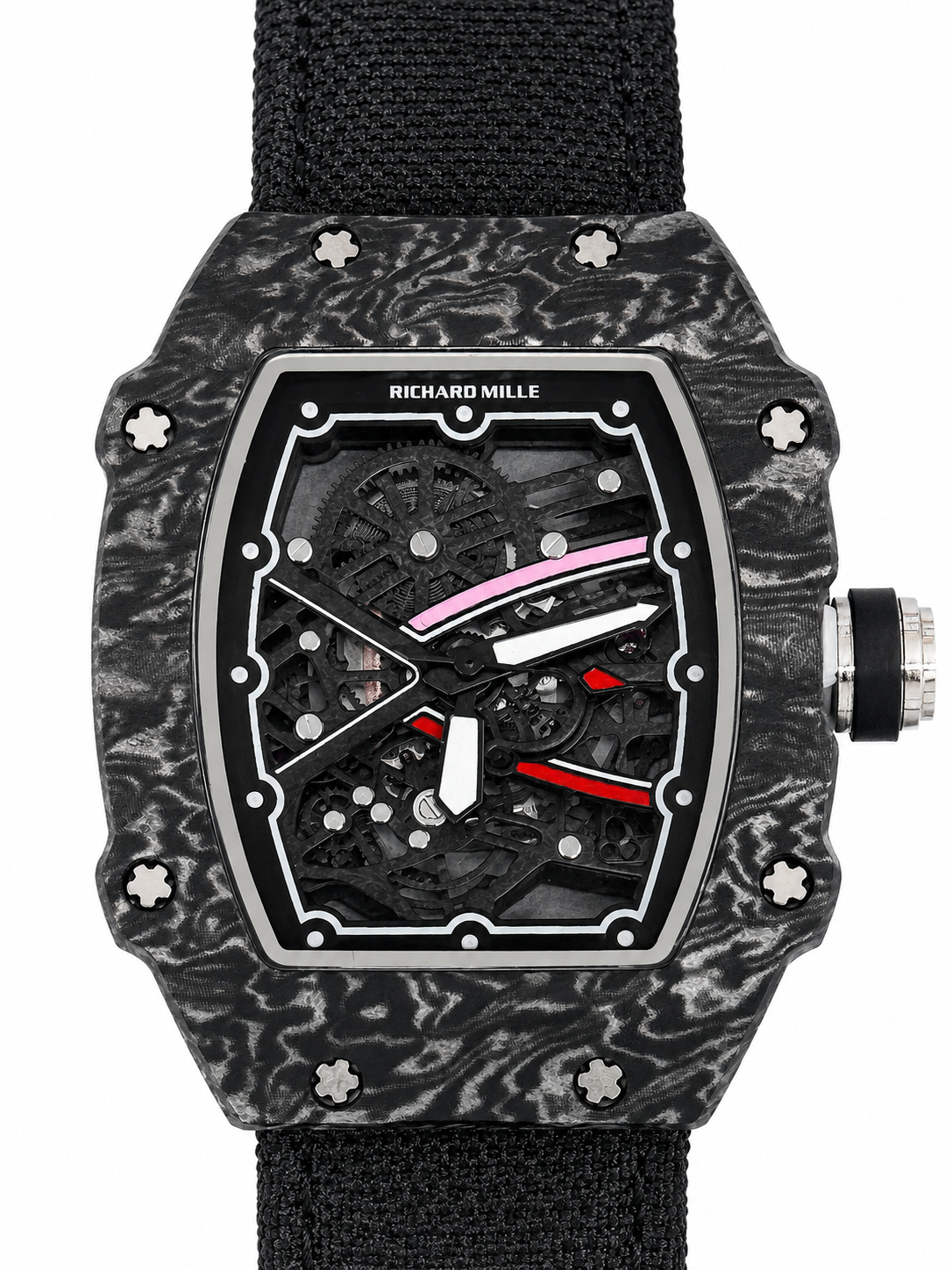 RM Black Carbon Bezel Black Skeleton Dial