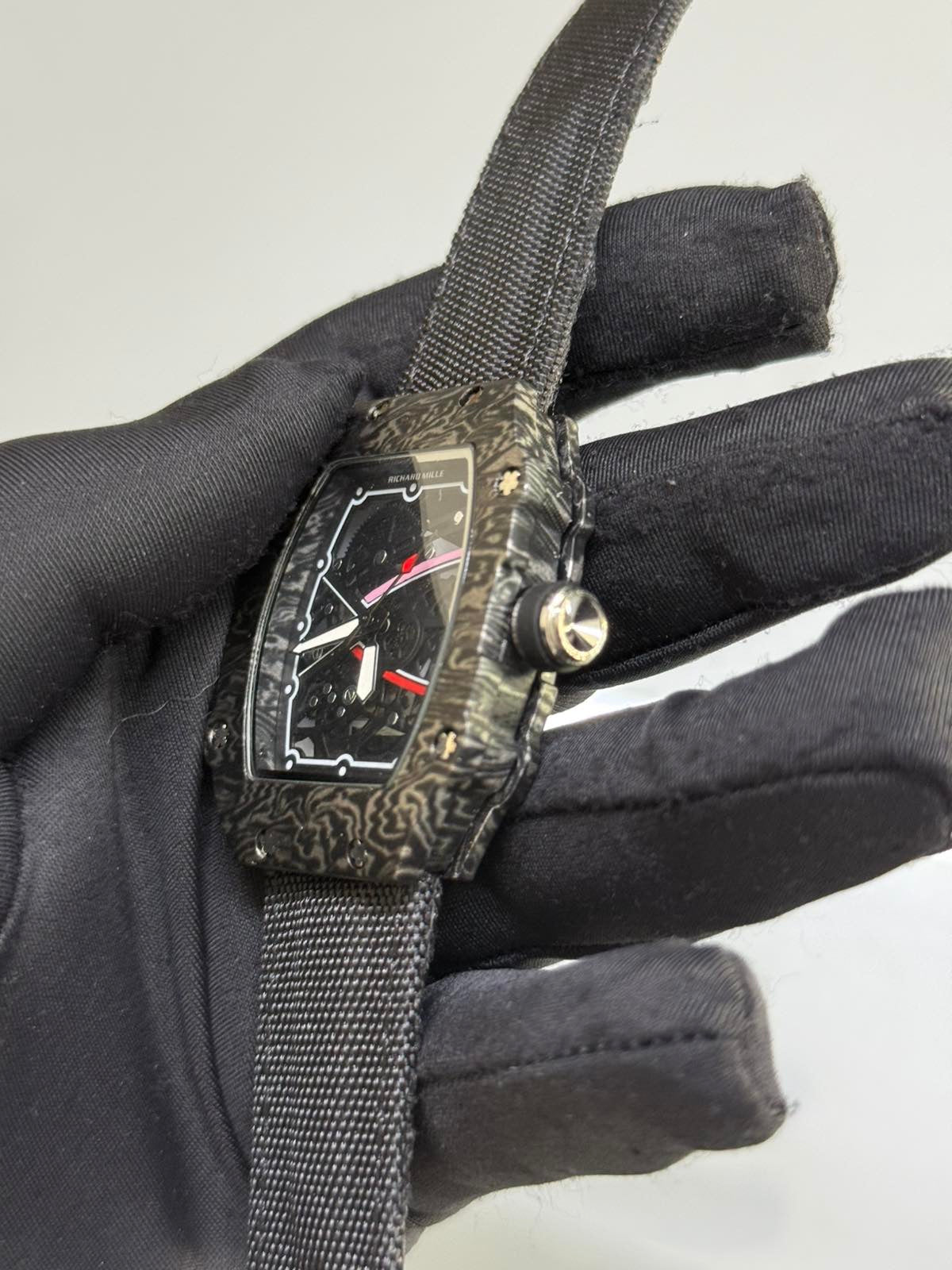 RM Black Carbon Bezel Black Skeleton Dial