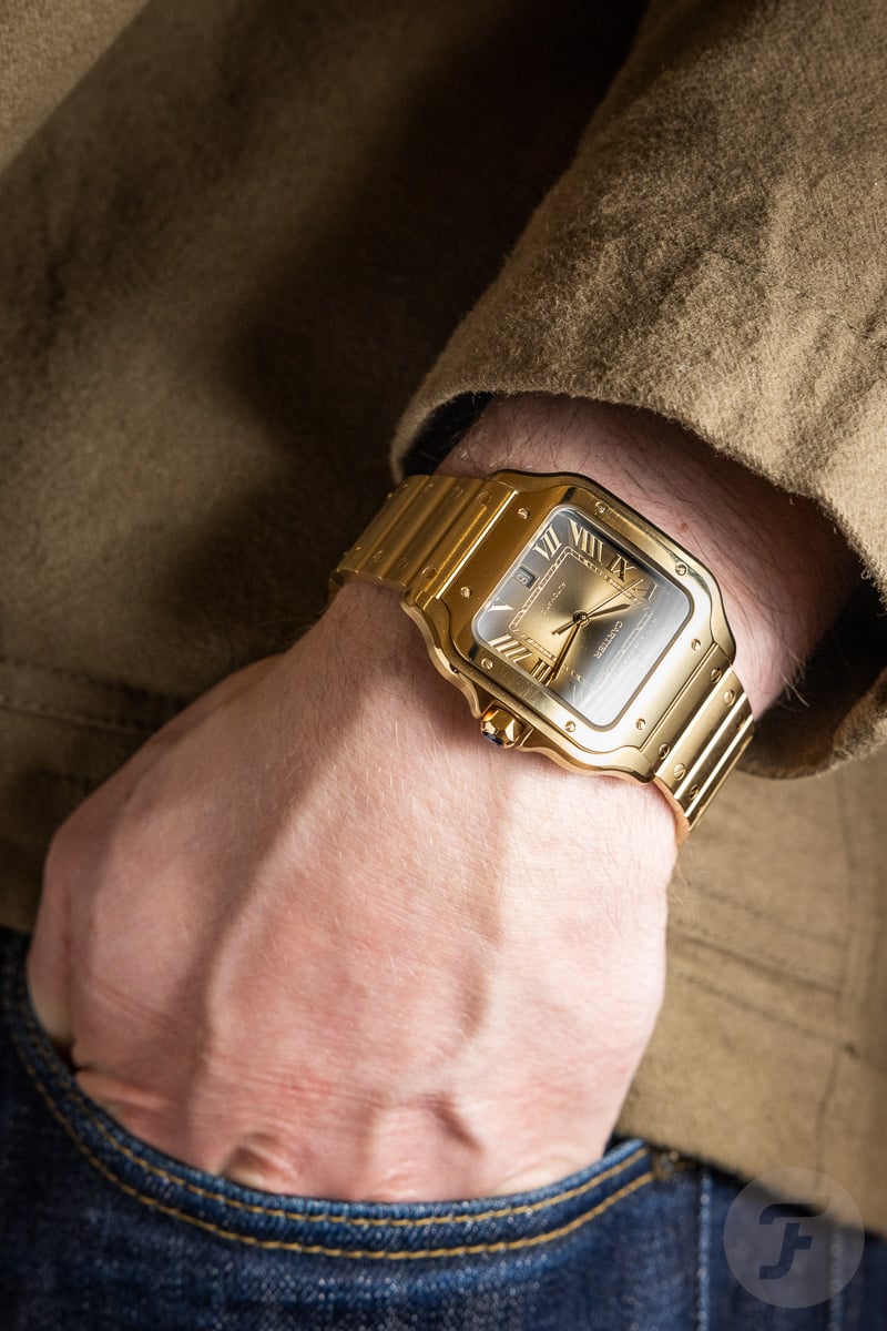 Santos De Cartier Full Gold